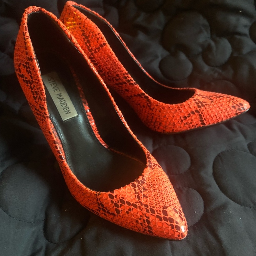 Coral snake high heels